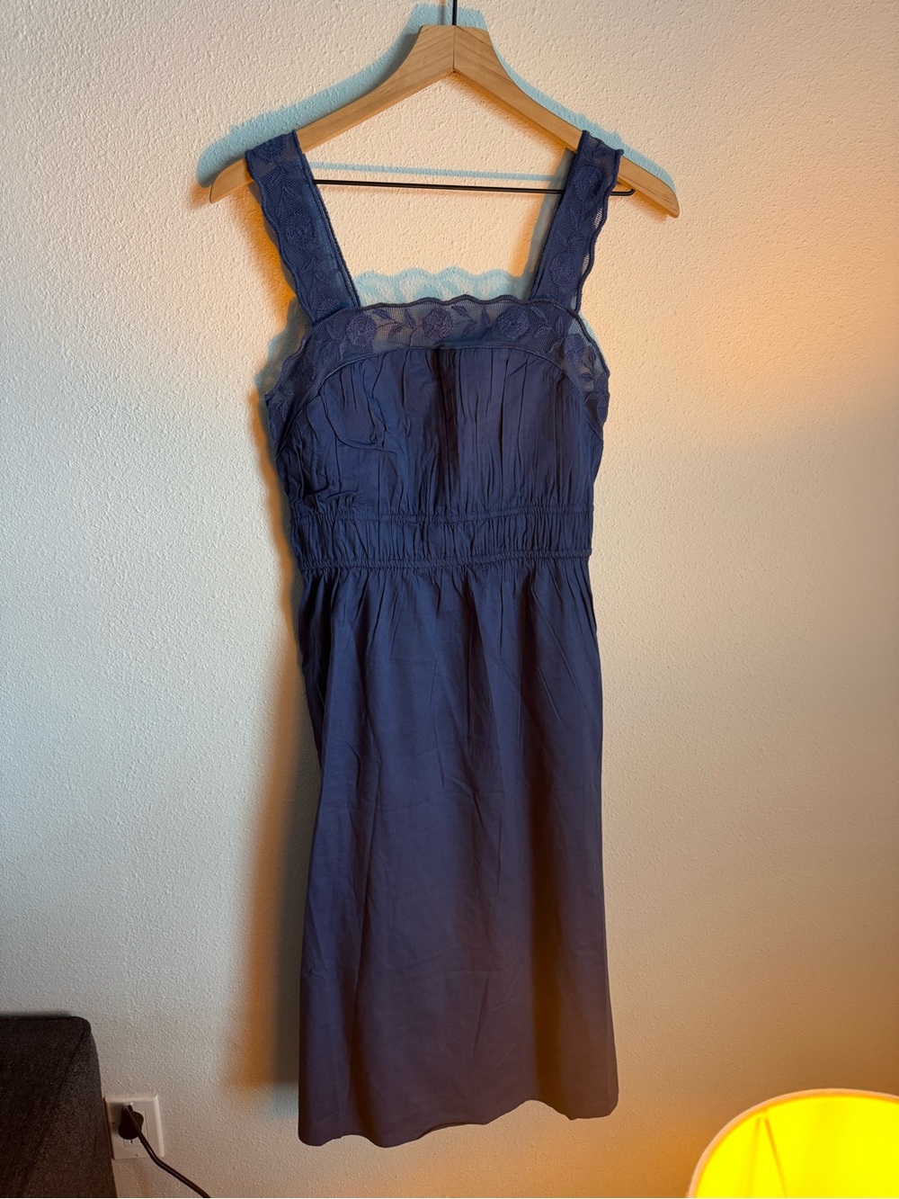 Navy Lace-Trim Sundress - Women